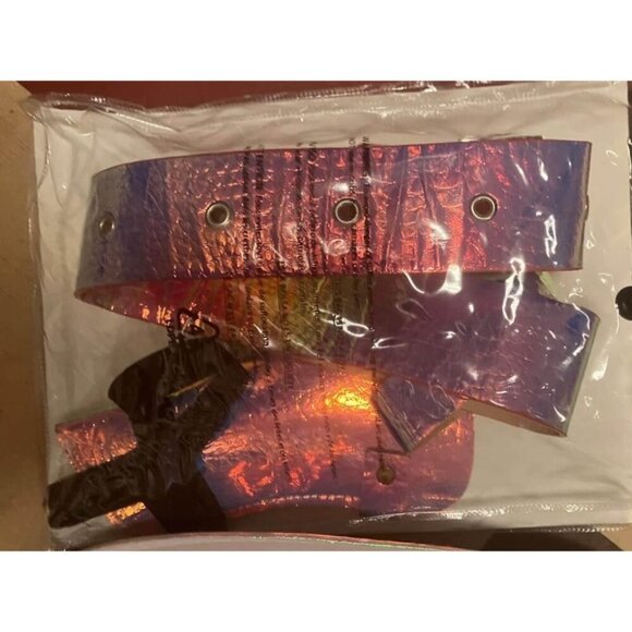 Halloween Costume Irridescent Cowgirl Hat And Matching Holster Preloved - Picture 4 of 4